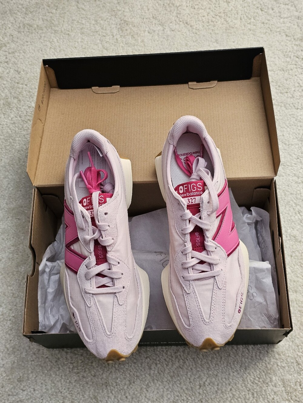 FIGS FIGHT CLUB PINK NEW BALANCE 327.